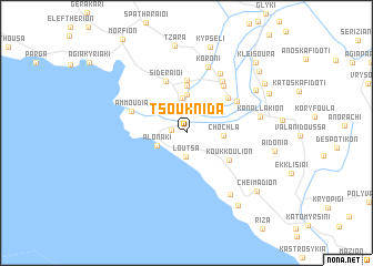 map of Tsouknída