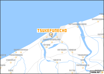 map of Tsukefunechō