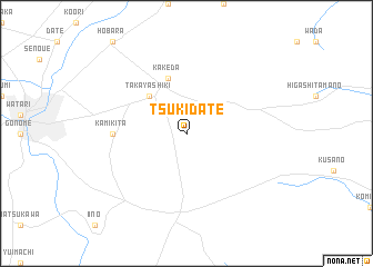 map of Tsukidate