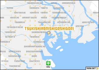 map of Tsukishima-Nishi-gashidōri