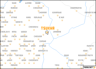 map of Tsukwa