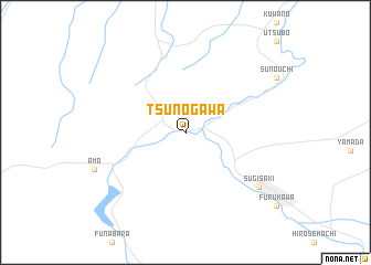 map of Tsunogawa