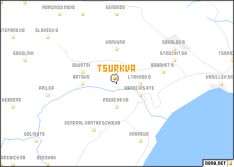 map of Tsŭrkva