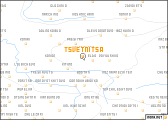 map of Tsvetnitsa