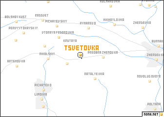 map of Tsvetovka
