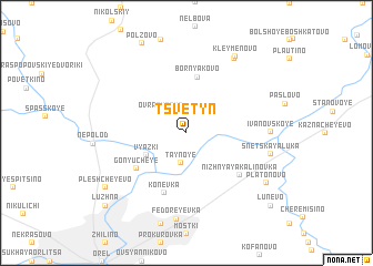 map of Tsvetyn\