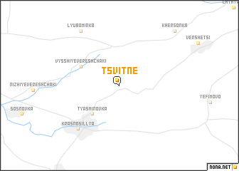 map of Tsvitne