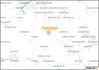 map of Tsvizhin