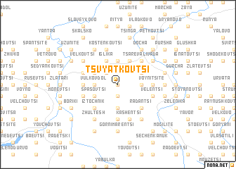 map of Tsvyatkovtsi