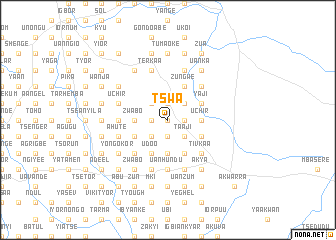 map of Tswa