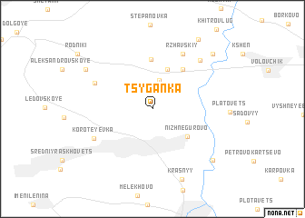 map of Tsyganka