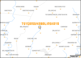 map of Tsyganovka Balinskaya