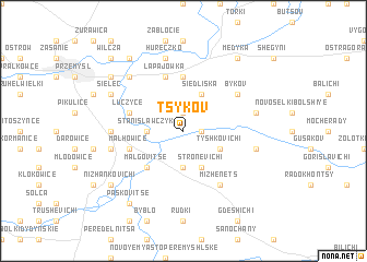 map of Tsykov