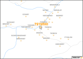 map of Tsyuniki