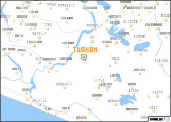 map of Tuakam