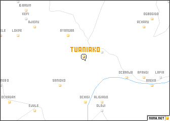 map of Tuaniako
