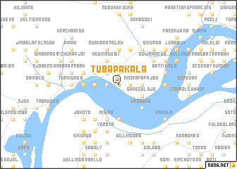 map of Tuba Pakala