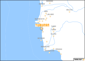 map of Tuburan