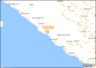 map of Tučepi