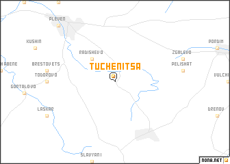 map of Tuchenitsa