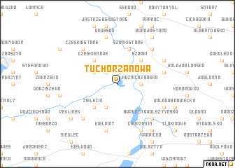 map of Tuchorza Nowa