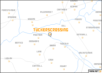 map of Tuckers Crossing