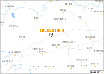 map of Tuckertown