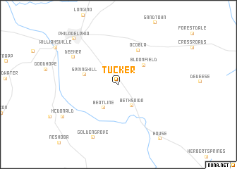 map of Tucker