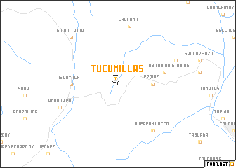 map of Tucumillas