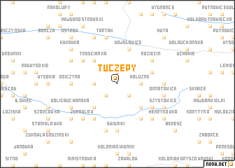 map of Tuczępy