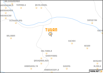 map of Tūdān