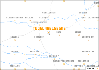 map of Tudela del Segre