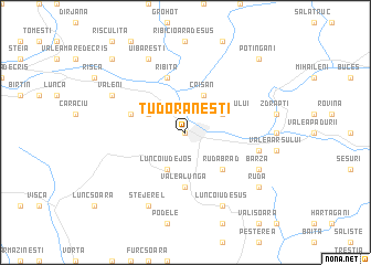 map of Tudorăneşti