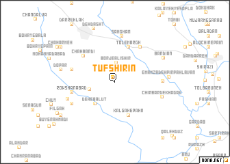 map of Ţūf Shīrīn