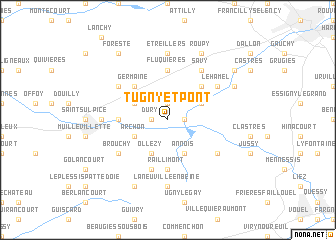 map of Tugny-et-Pont