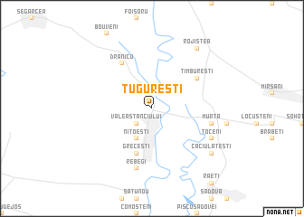 map of Ţugureşti