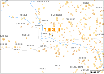 map of Tuhalji