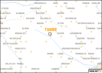 map of Tuhár