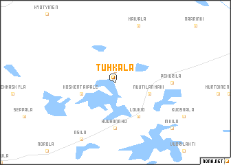 map of Tuhkala