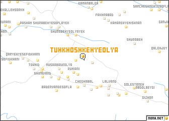 map of Tūh Khoshkeh-ye ‘Olyā