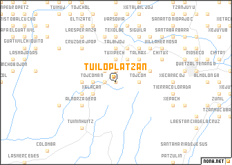 map of Tuiloplatzán