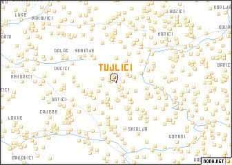 map of Tujlići