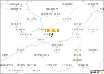 map of Tŭkach