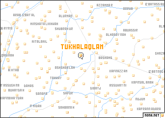 map of Ţūkh al Aqlām
