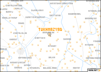 map of Ţūkh Mazyad