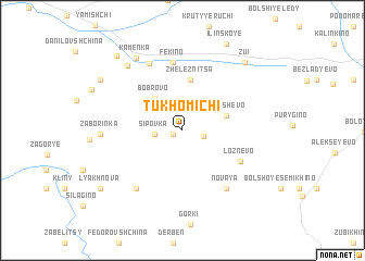 map of Tukhomichi