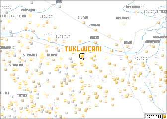 map of Tuključani