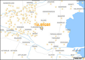 map of Tulangan