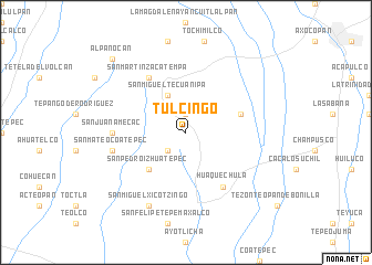 map of Tulcingo