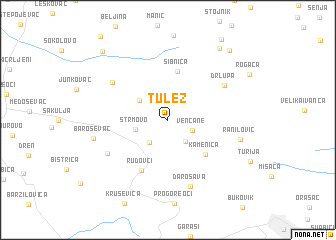 map of Tulež